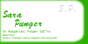 sara punger business card